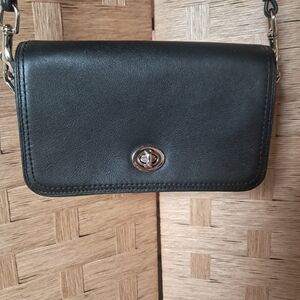 COACH Blac Leather Crossbody Bag
